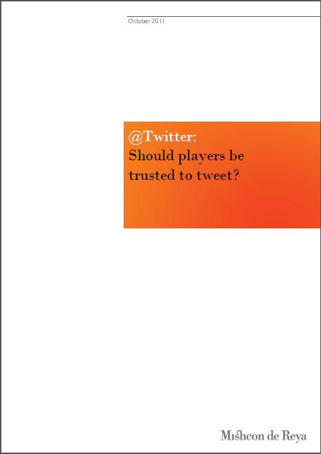 Should players be trusted to tweet?