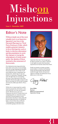 Mishcon Injunctions Issue 4 - November 2009