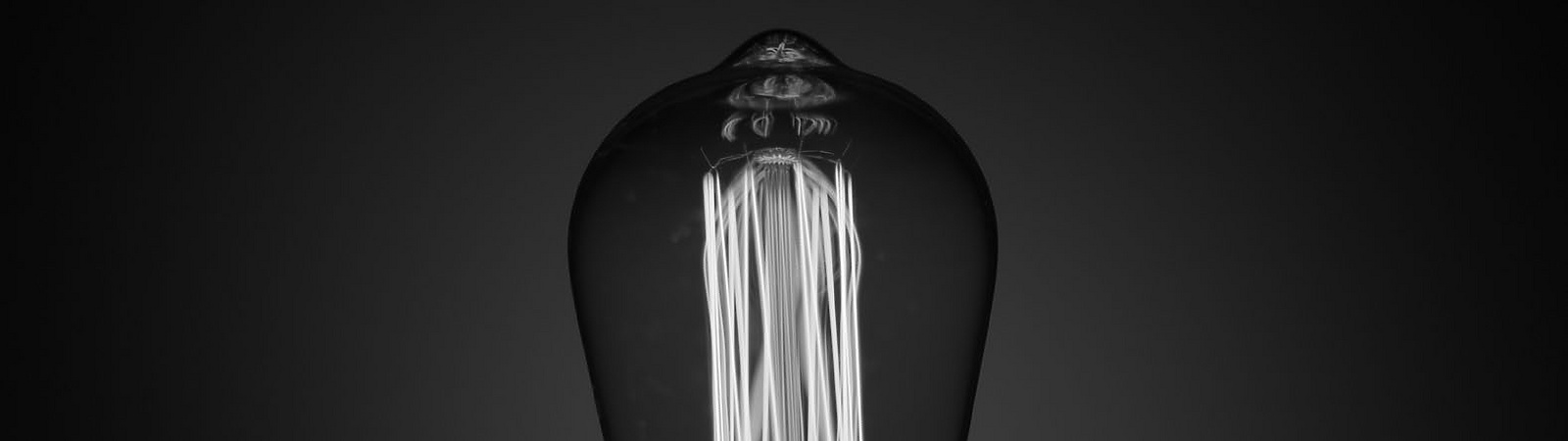 a light bulb with a filament