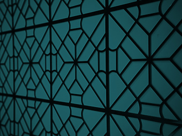 abstract interior teal