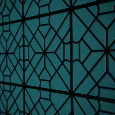 abstract interior teal