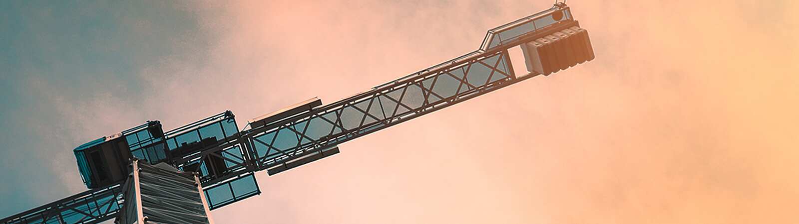 a crane with a clear sky
