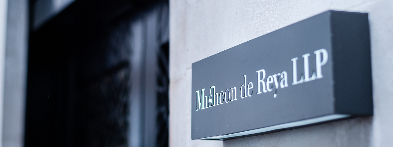 Mishcon de Reya building entrance with logo