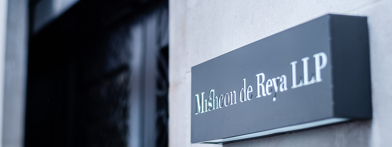 Mishcon de Reya building entrance with logo