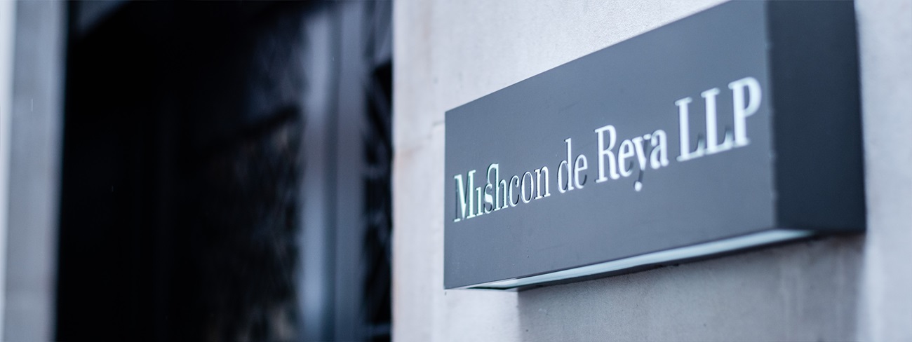 Mishcon de Reya building entrance with logo