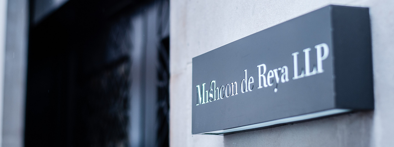 Mishcon de Reya building entrance with logo