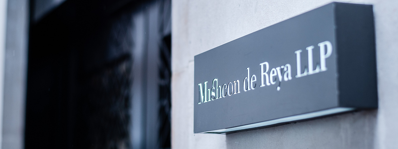 Mishcon de Reya building entrance with logo