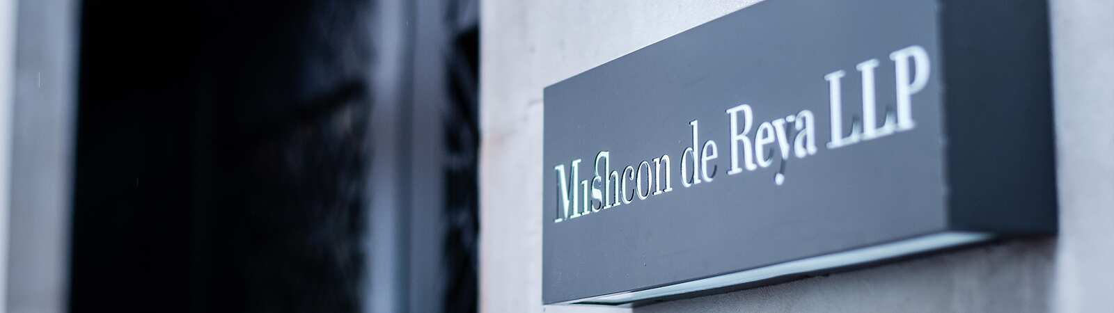 Mishcon de Reya building entrance with logo