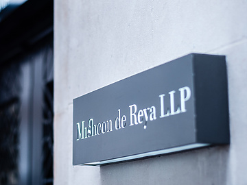 Mishcon de Reya building entrance with logo