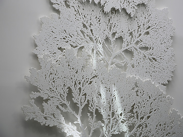 a white tree cut out