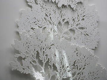 a white tree cut out