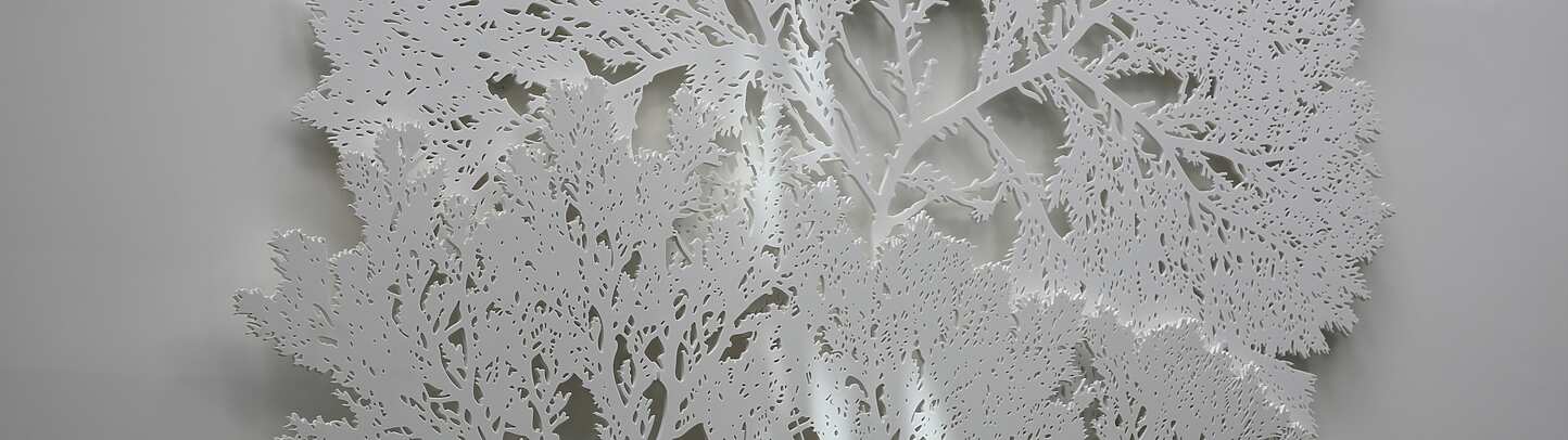 a white tree cut out