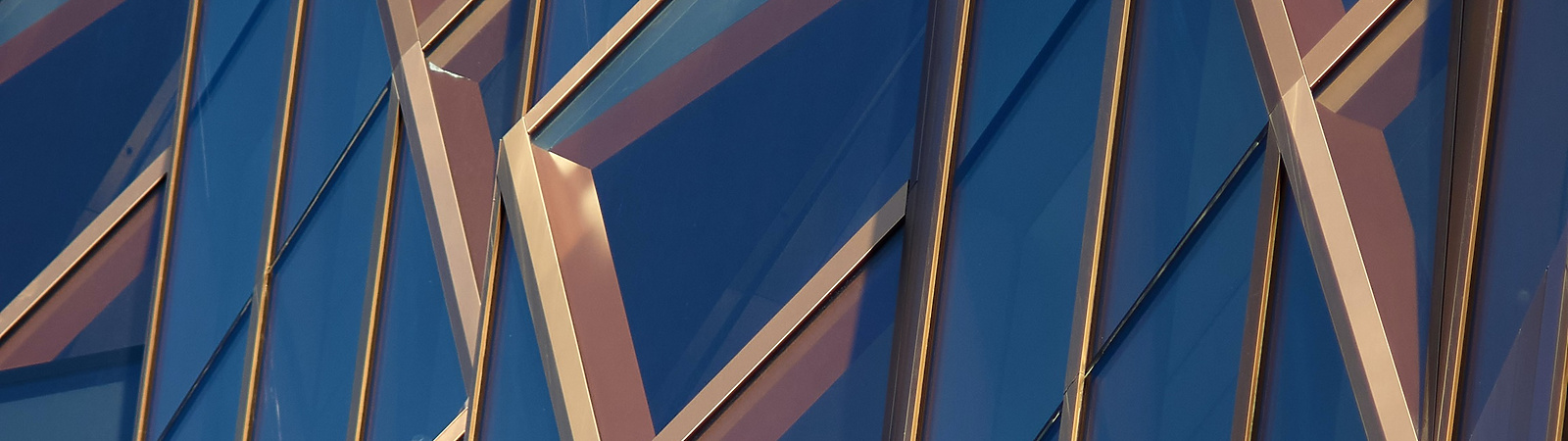 geometric blue building