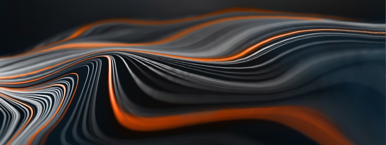 abstract orange lines over dark background