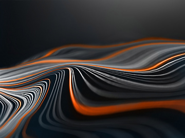 abstract orange lines over dark background