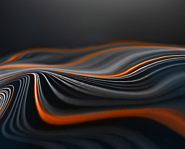 black and orange lines