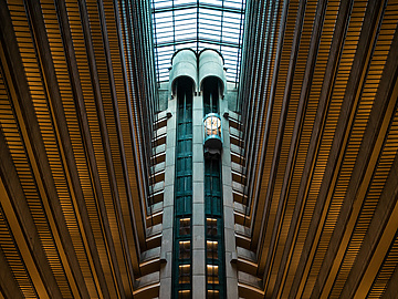 Hotel Interior elevator going up