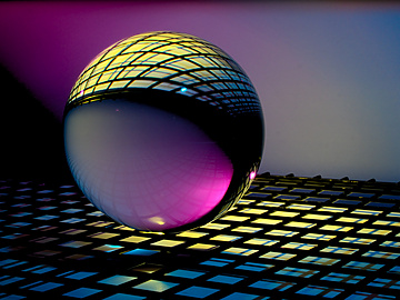 AI globe over keyboard