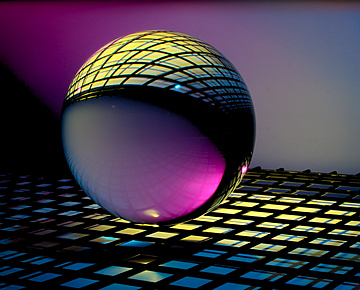 AI globe over keyboard