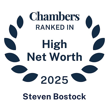 Steven Bostock ranked in Chambers High Net Worth Guide 2025