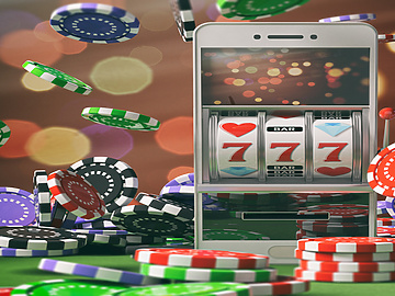 Mobile gambling game with gambling chips