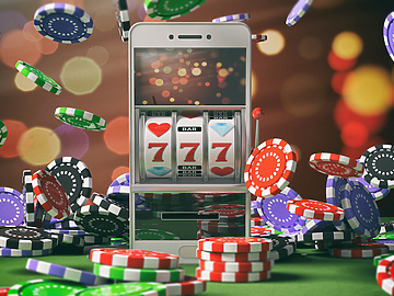 Mobile gambling game with gambling chips