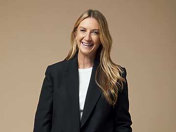 a person in a black coat