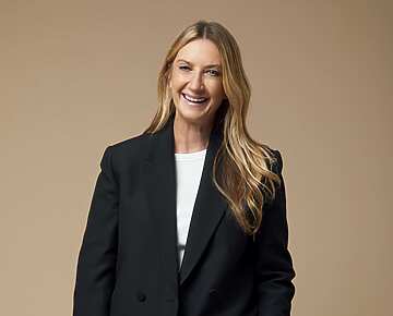 a person in a black coat