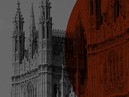 a close up of a building