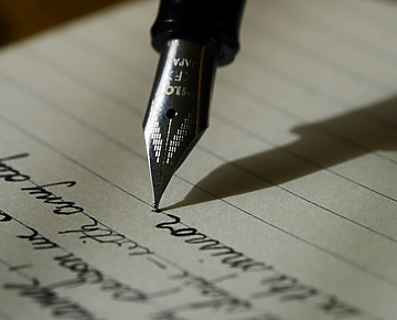 Writing with a fountain pen