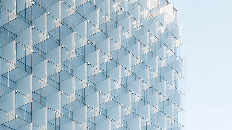 abstract glass building