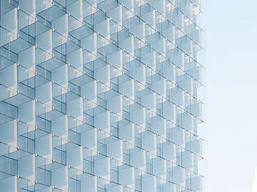 abstract glass building