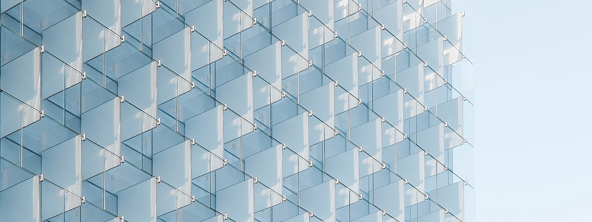 abstract glass building