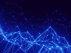 tech blue lines and dots