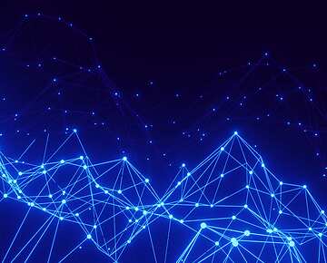 tech blue lines and dots