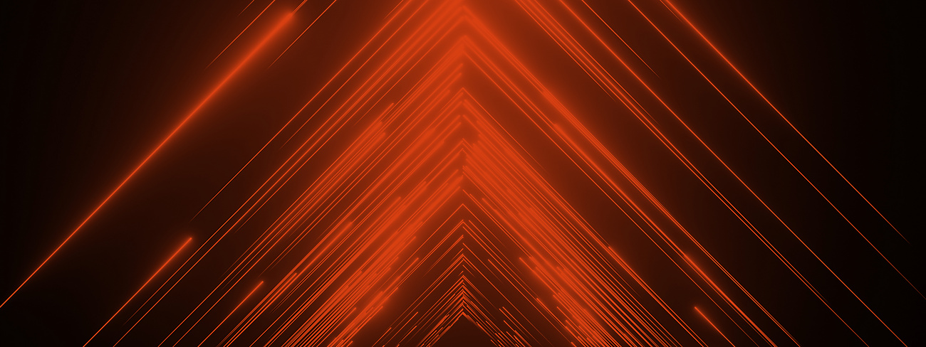 a red and orange lines in a triangle shape