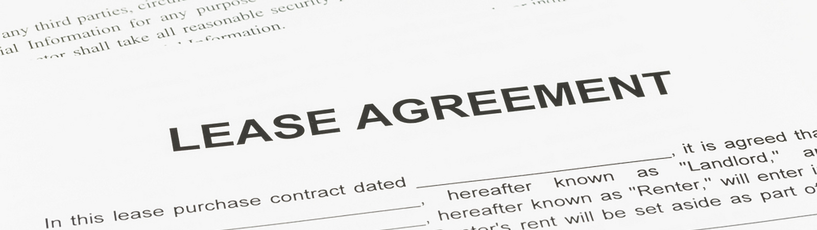 Lease agreement papers