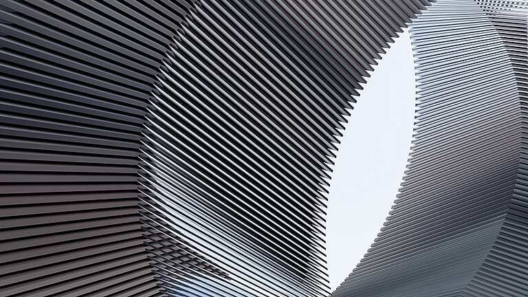abstract curved building