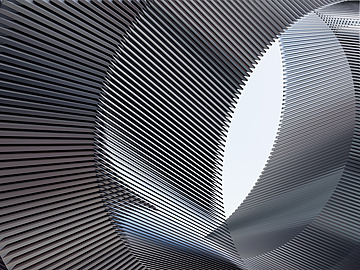 abstract curved building