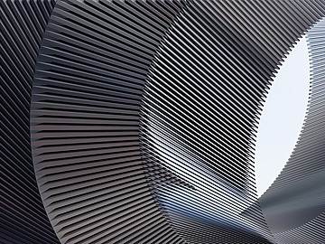 abstract curved building