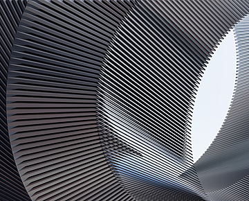 abstract curved building