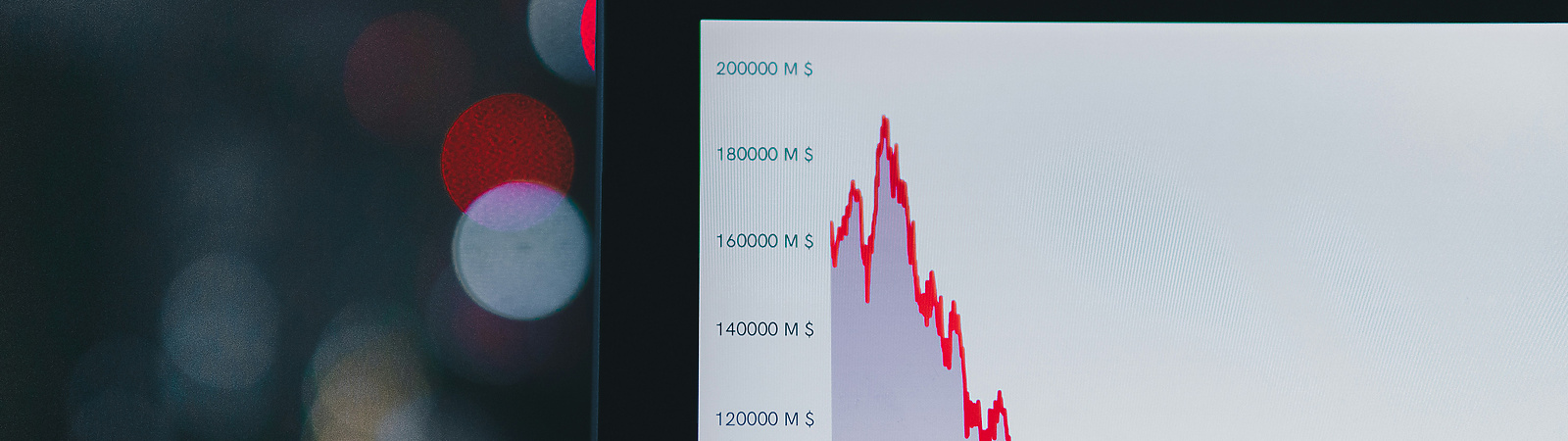 a computer screen with a red line on it
