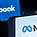 Facebook and meta logos on tablets