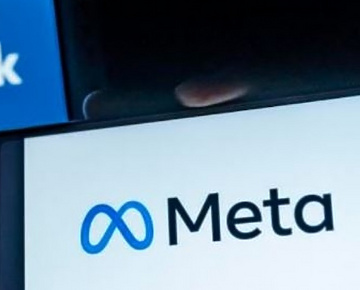 Facebook and meta logos on tablets