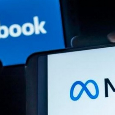 Facebook and meta logos on tablets