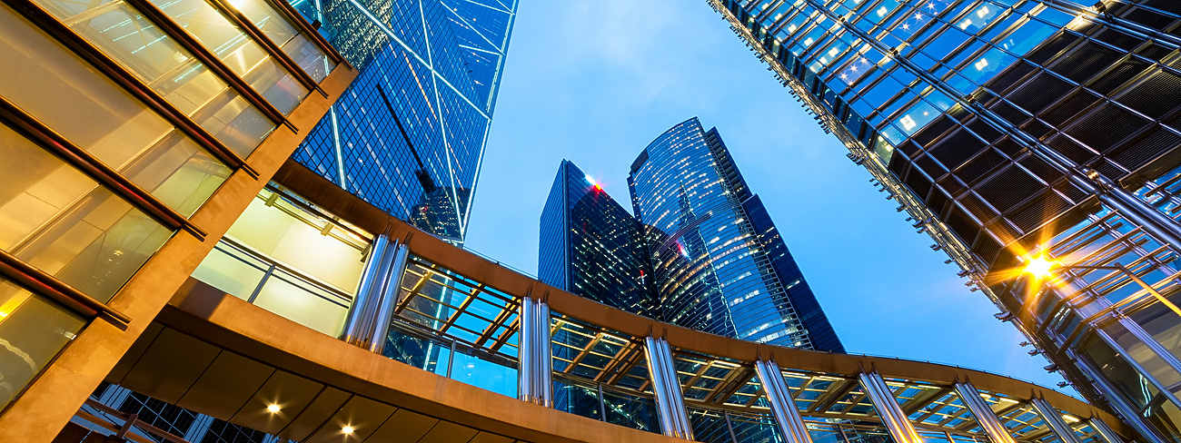 Hong Kong buildings at night