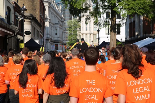 Walking through Holborn with the London legal walk