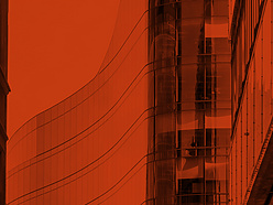 a tall glass building