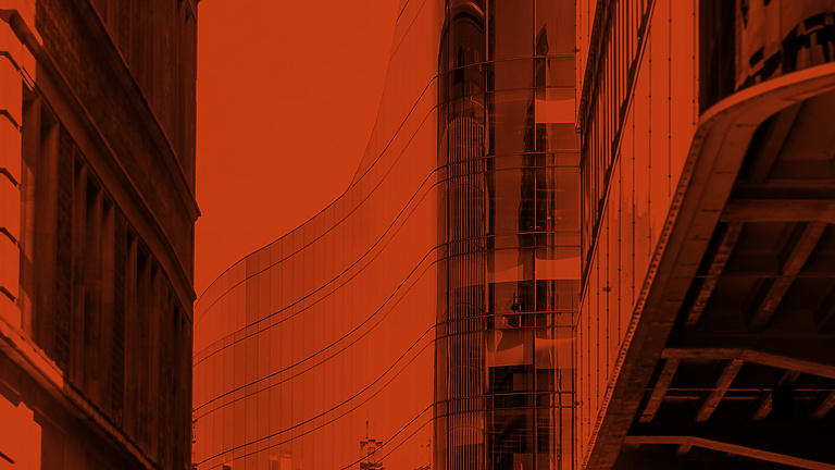 a tall glass building