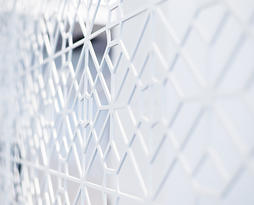 a close up of a white wall